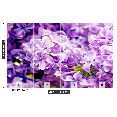 Foto tapet Lilla blomster