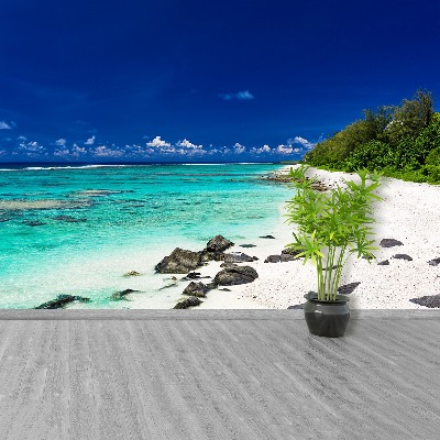 Selvklæbende fototapet Strand Hvidt sand