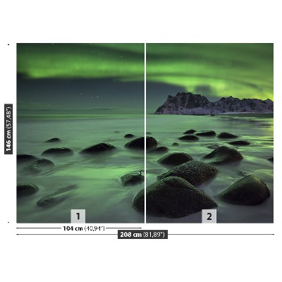 Selvklæbende fototapet Aurora borealis