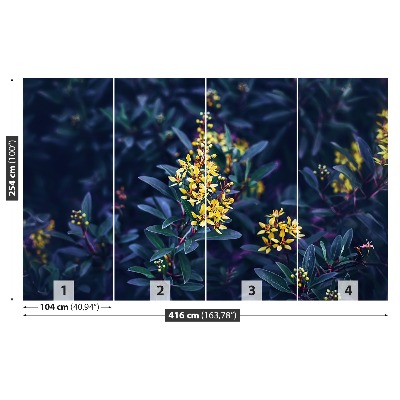 Selvklæbende fototapet Gule blomster