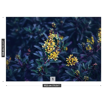 Selvklæbende fototapet Gule blomster