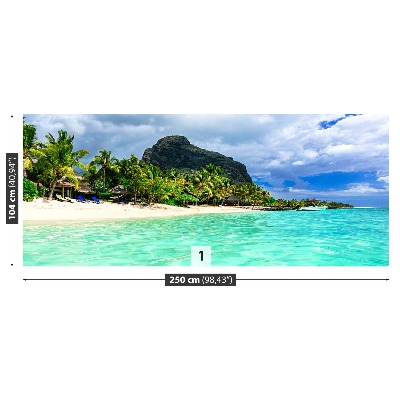 Selvklæbende fototapet Island Mauritius