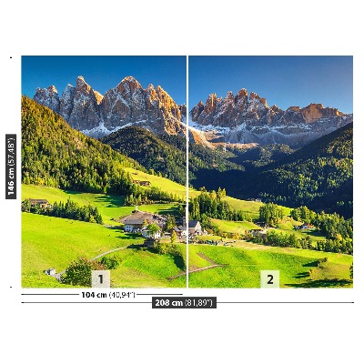 Fototapet Dolomitterne Bjerge