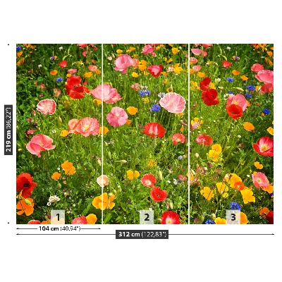 Foto tapet Blomster Eng