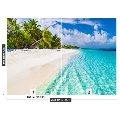 Fototapet Palmestrand