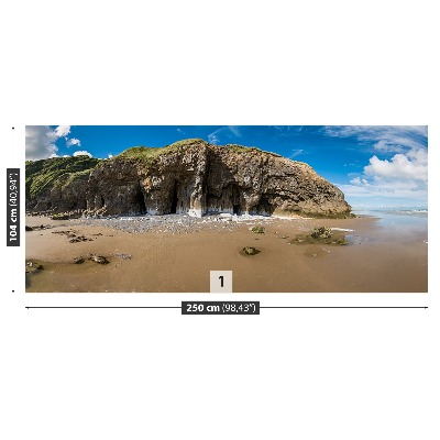 Selvklæbende fototapet Strand Wales