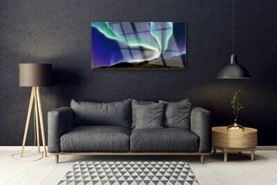 Foto på akrylglas Aurora borealis Landskab