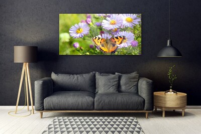 Foto på akrylglas Blomster Sommerfugl Plante Natur