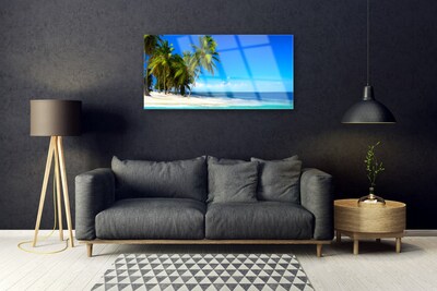 Akryl billede Palm Tree Sea Landscape