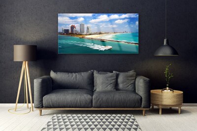 Akrylglas foto Sea Beach City Landscape