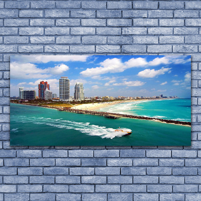 Akrylglas foto Sea Beach City Landscape