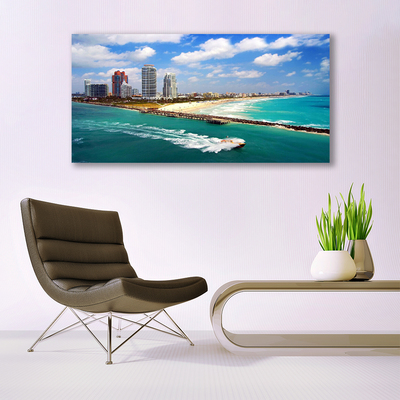 Akrylglas foto Sea Beach City Landscape