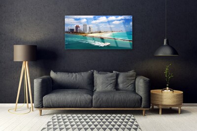 Akrylglas foto Sea Beach City Landscape