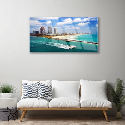 Akrylglas foto Sea Beach City Landscape