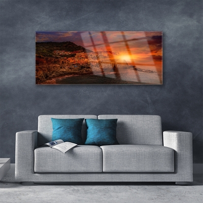 Foto på akrylglas Sea City Landscape