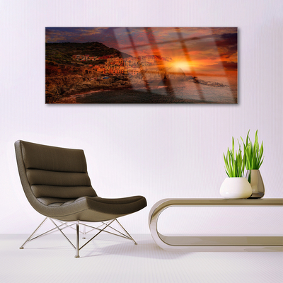 Foto på akrylglas Sea City Landscape