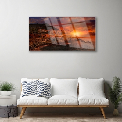 Foto på akrylglas Sea City Landscape