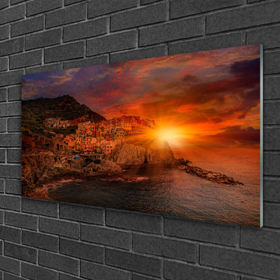 Foto på akrylglas Sea City Landscape