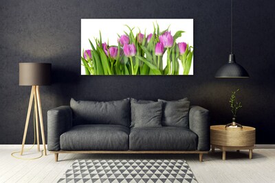 Akryl billede Tulipaner Blomster Plante