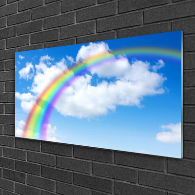 Akryl billede Rainbow Sky Clouds Nature