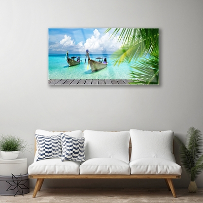 Akrylglas foto Boats Sea Landscape