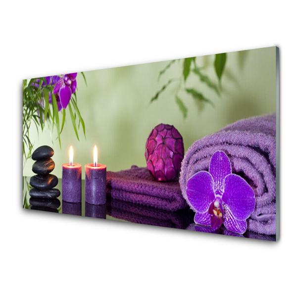 Akrylglas foto Stones Candles Art