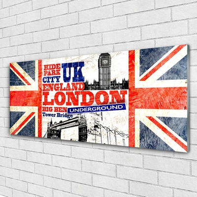 Foto på akrylglas London Flag Art