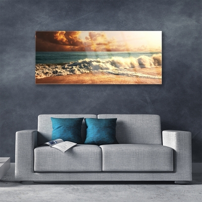 Akryl billede Ocean Beach Waves Landscape