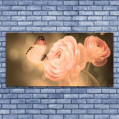 Akrylglas foto Butterfly Roses Nature