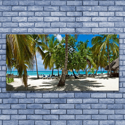 Akryl billede Beach Palm Trees Landscape