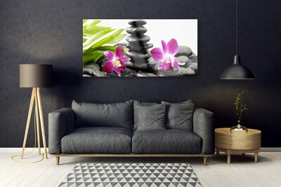 Akrylglas foto Zen Spa Orchid Stones