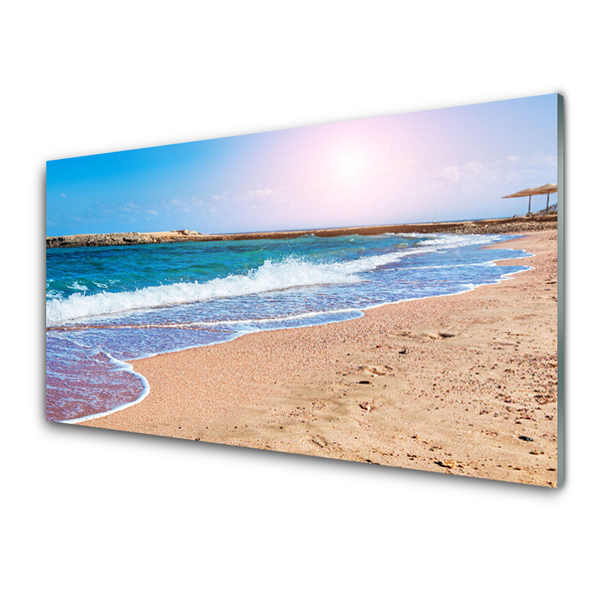 Glas stænkplade til køkken Ocean Beach Landscape