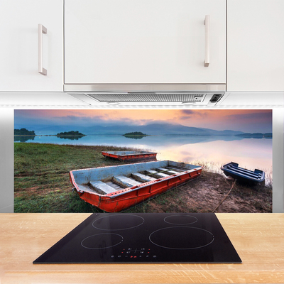 Vægpanel køkken Boat Landscape