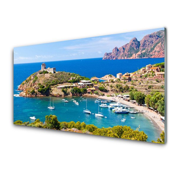 Stænkplade køkken Bay Mountain Beach Landscape