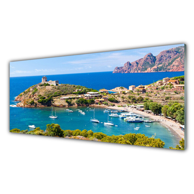 Stænkplade køkken Bay Mountain Beach Landscape