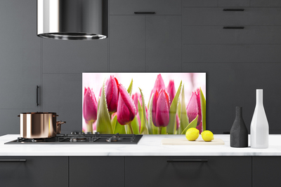 Stænkplade glas Tulipaner Blomster Plante