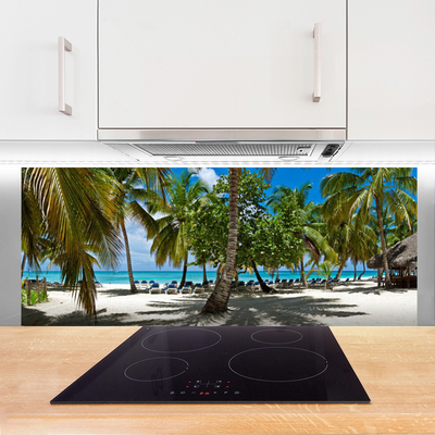 Stænkplade køkken Beach Palm Trees Landscape