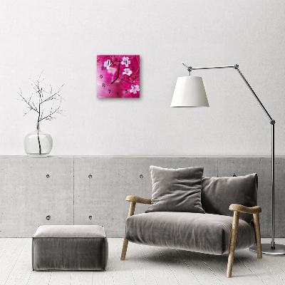 Firkantet glas vægu Blomster