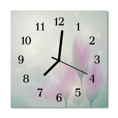 Firkantet glas vægu Blomster