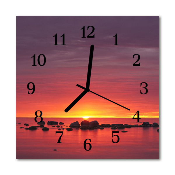 Firkantet glas vægu Solnedgang