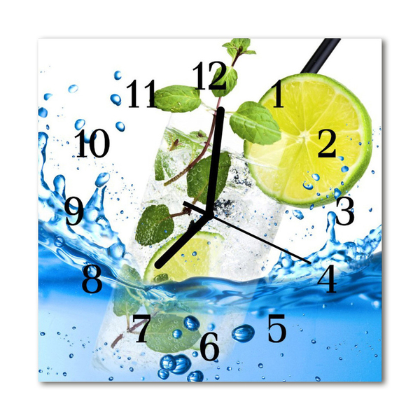 Firkantet vægur Lime mint