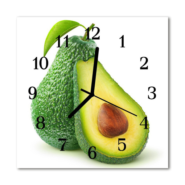 Firkantet vægur Avocadoer