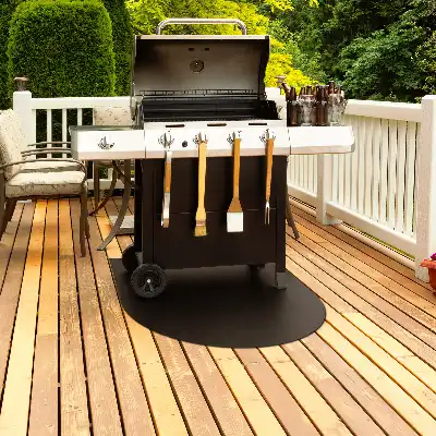 Grillunderlag i halvoval form 80x70 cm