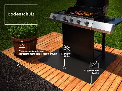 Grillunderlag i halvoval form 80x70 cm