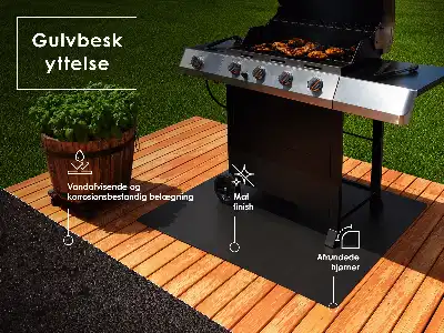 Grillunderlag rektangulær model i målene 100x70 cm