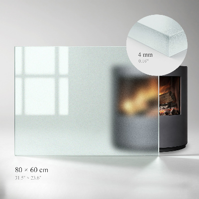 Glasplade til brændeovn Rektangulær semitransparent