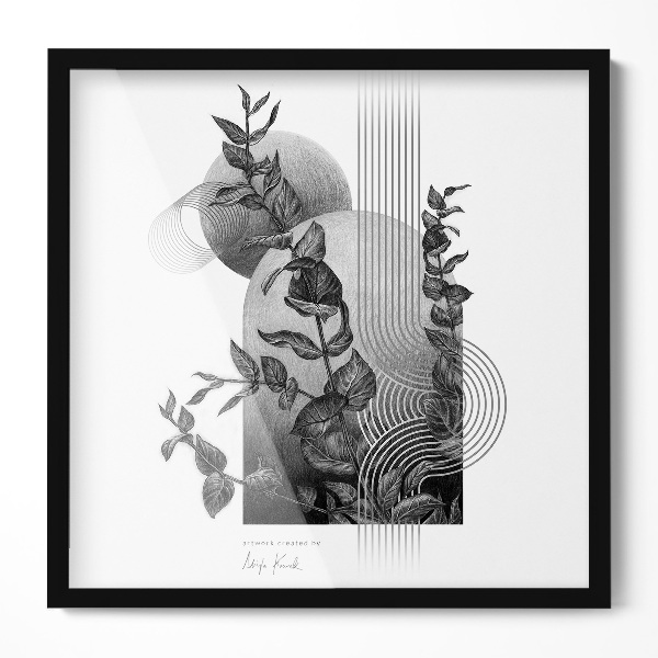 Sort Fotoramme 50x50 cm