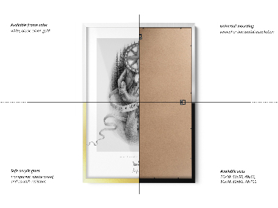 Sølv Væghængt Fotoramme 70x100 cm