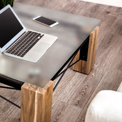 Firkantet glas bordplade Halvgennemsigtig