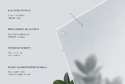 Firkantet glas bordplade i halvgennemsigtigt glas